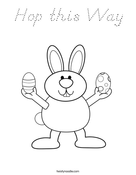 Easter Bunny Coloring Page