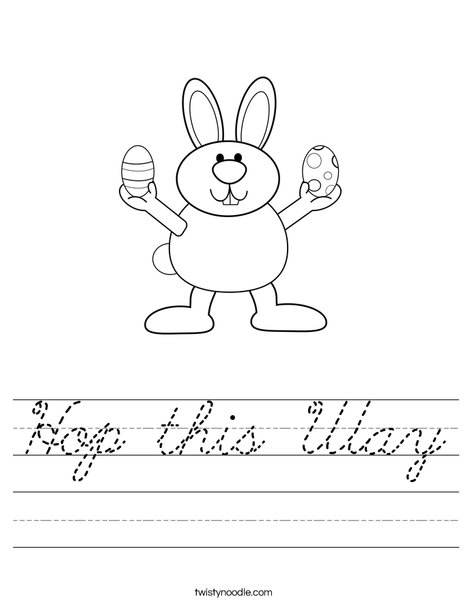 Easter Bunny Worksheet