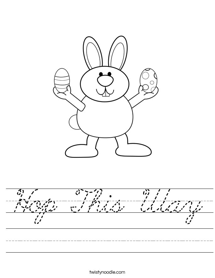 Hop This Way Worksheet