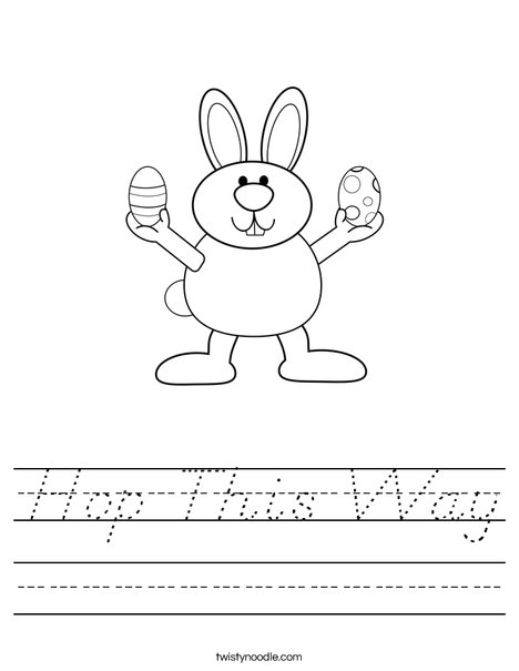 Easter Bunny Worksheet