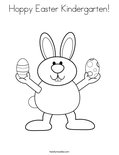 Hoppy Easter Kindergarten!Coloring Page