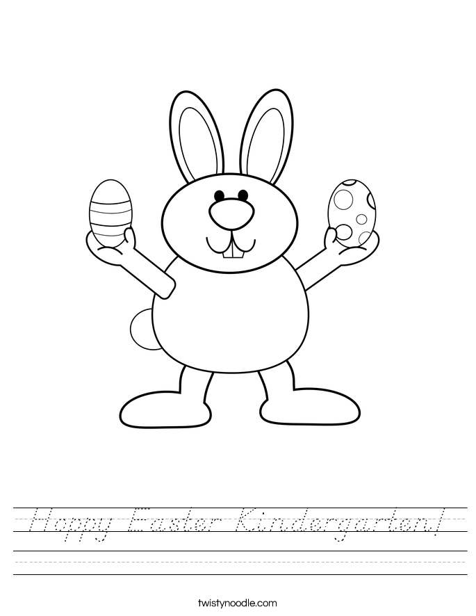 Hoppy Easter Kindergarten! Worksheet