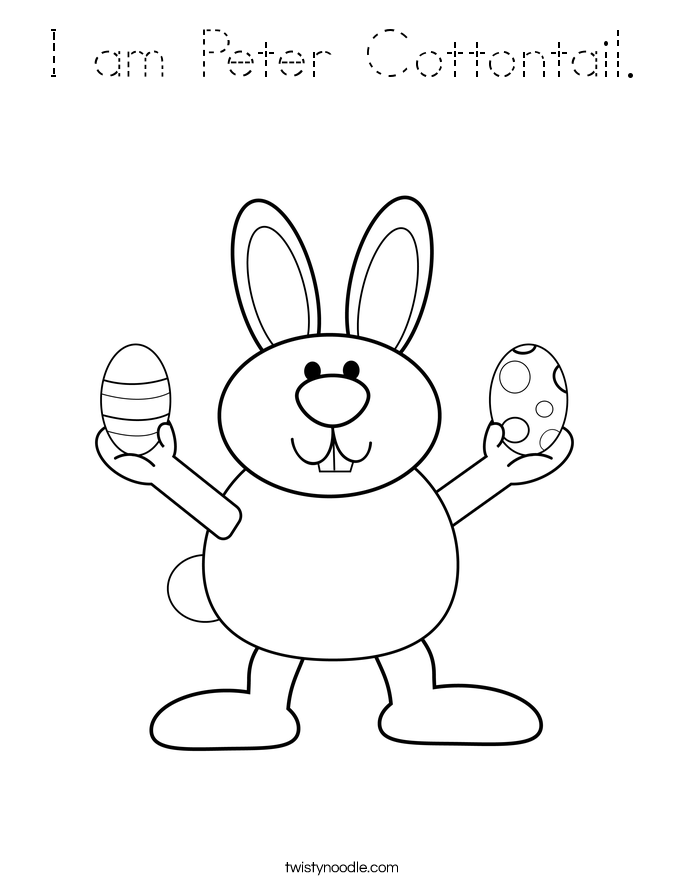I am Peter Cottontail. Coloring Page