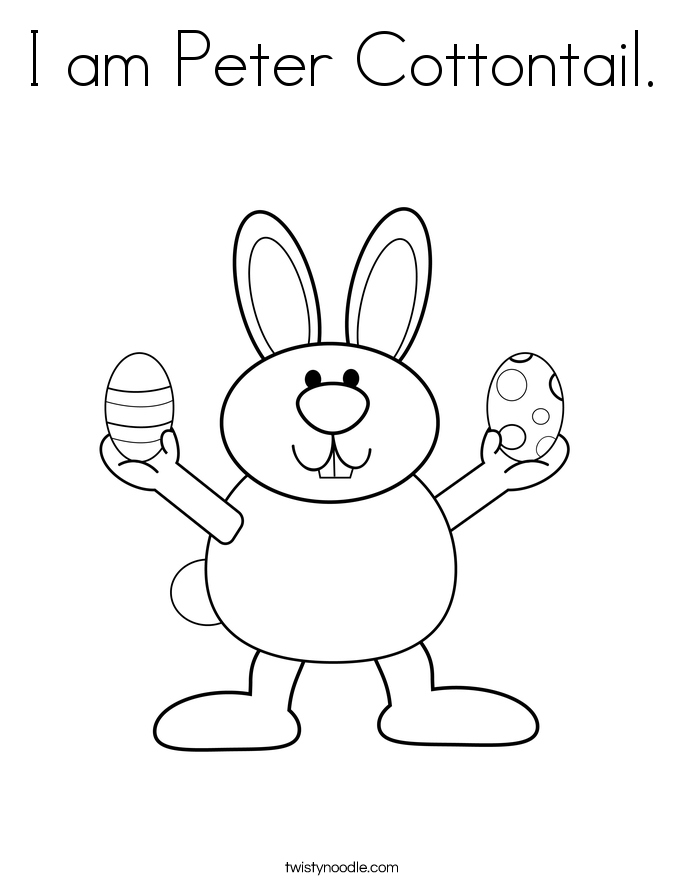 I am Peter Cottontail. Coloring Page