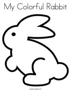 My Colorful Rabbit Coloring Page