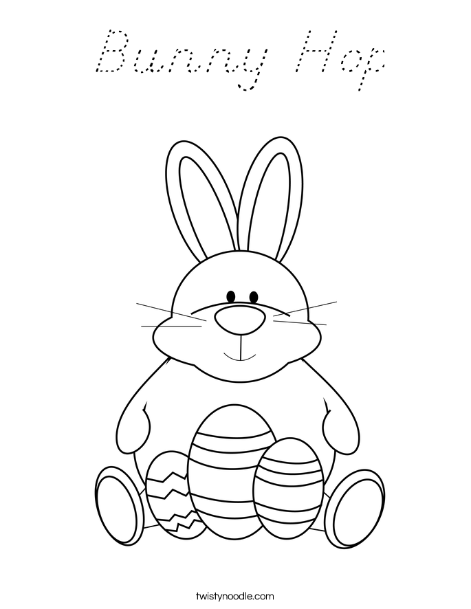 Bunny Hop Coloring Page