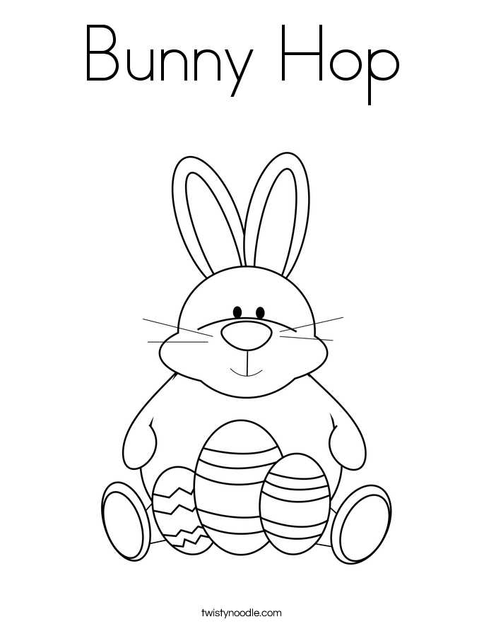 Bunny Hop Coloring Page