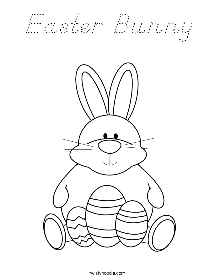 Easter Bunny Coloring Page
