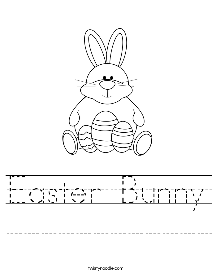 Easter Bunny Worksheet - Twisty Noodle