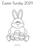 Easter Sunday 2024 Coloring Page