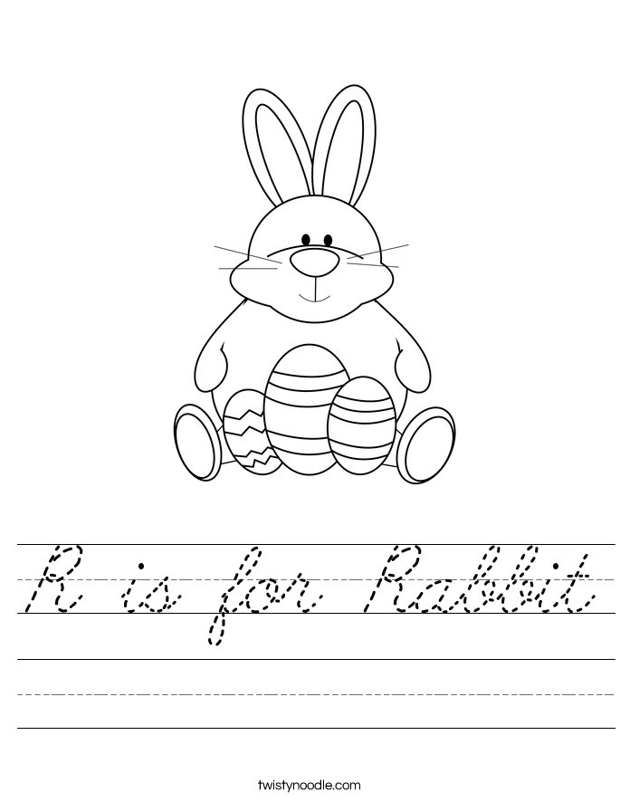 R is for Rabbit Worksheet