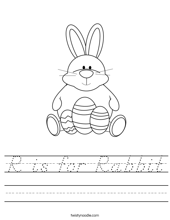 R is for Rabbit Worksheet