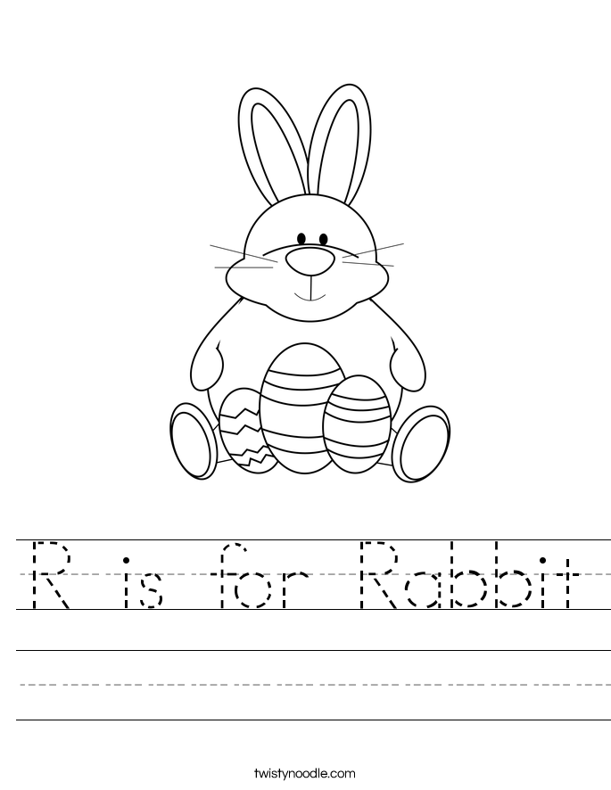 R is for Rabbit Worksheet