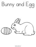 Bunny and EggColoring Page