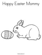 Happy Easter Mommy Coloring Page