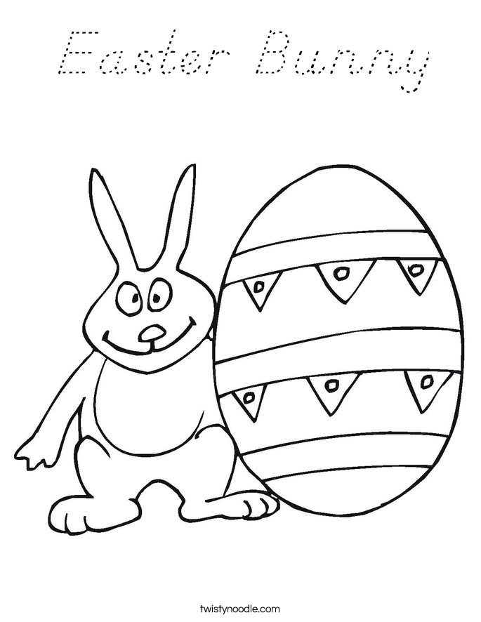 Easter Bunny Coloring Page