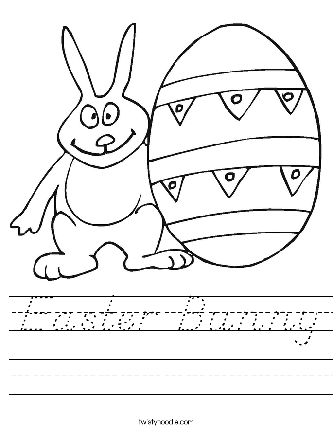 Easter Bunny Worksheet