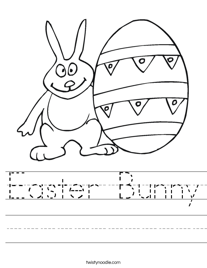 Easter Bunny Worksheet
