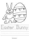 Easter Bunny Worksheet