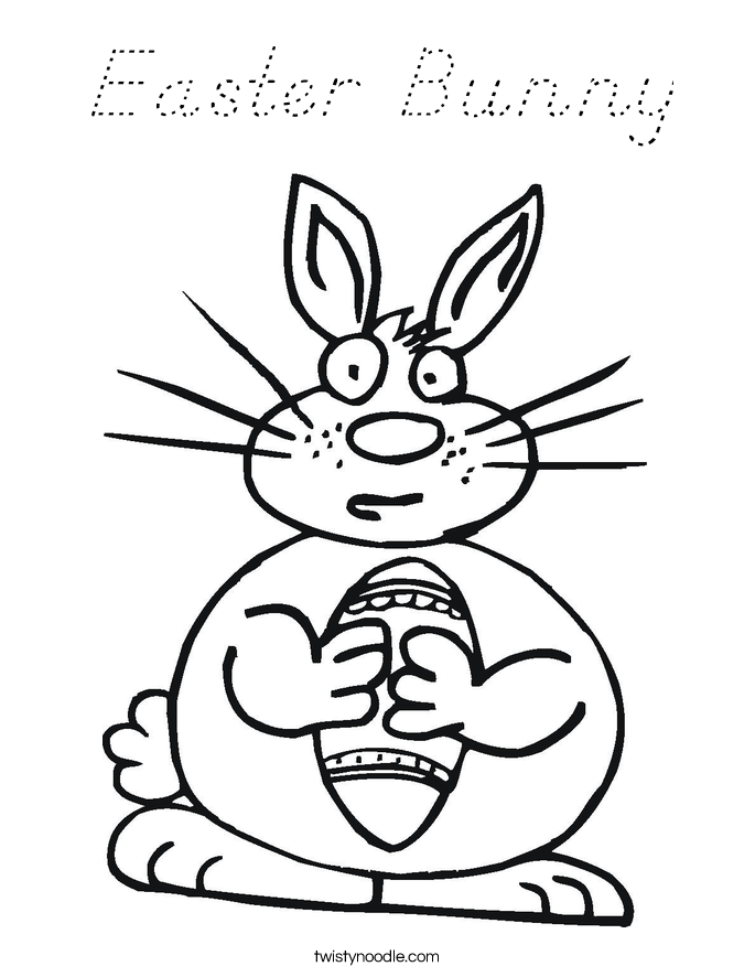 Easter Bunny Coloring Page