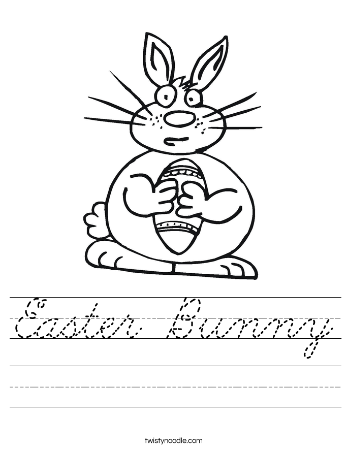 Easter Bunny Worksheet