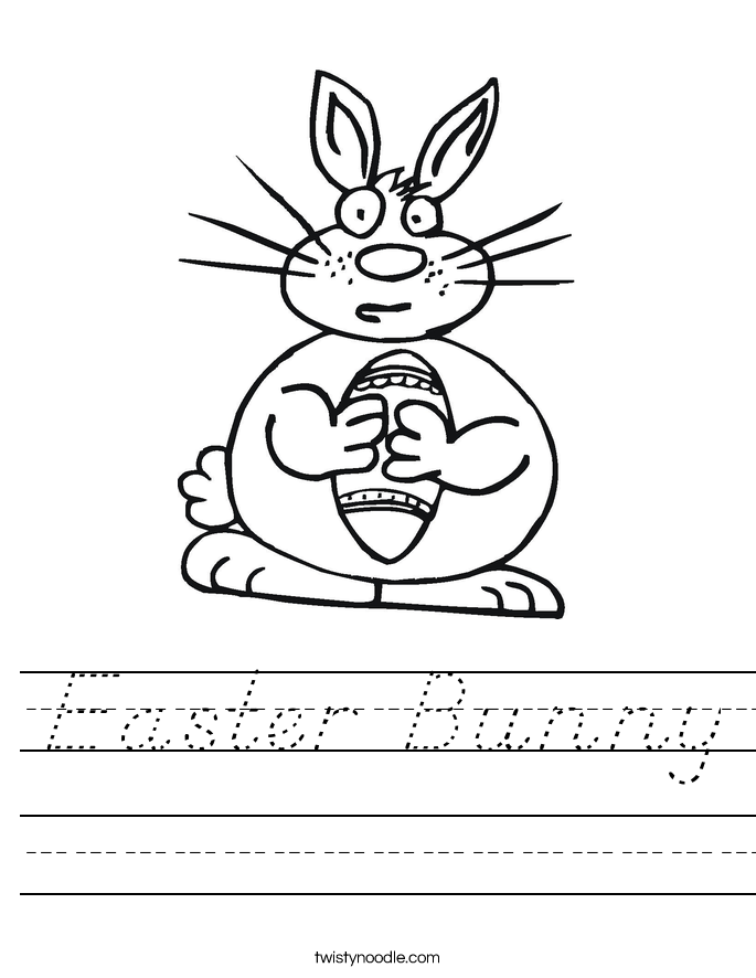 Easter Bunny Worksheet