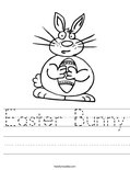 Easter Bunny Worksheet