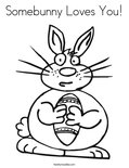 Somebunny Loves You! Coloring Page