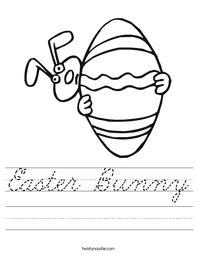 Easter Bunny Worksheet