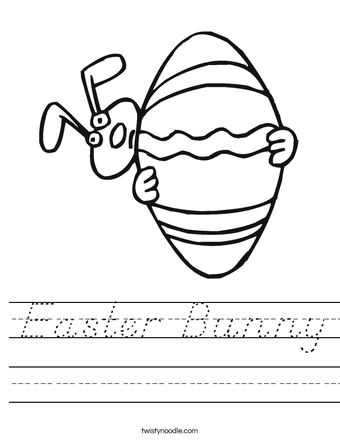 Easter Bunny Worksheet