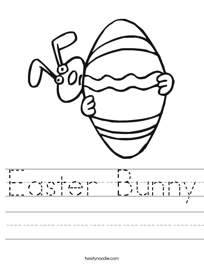 Easter Bunny Worksheet