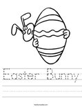 Easter Bunny Worksheet