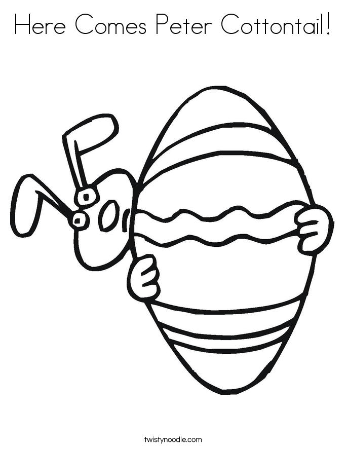 Here Comes Peter Cottontail! Coloring Page