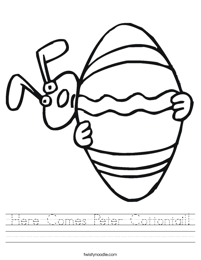 Here Comes Peter Cottontail! Worksheet