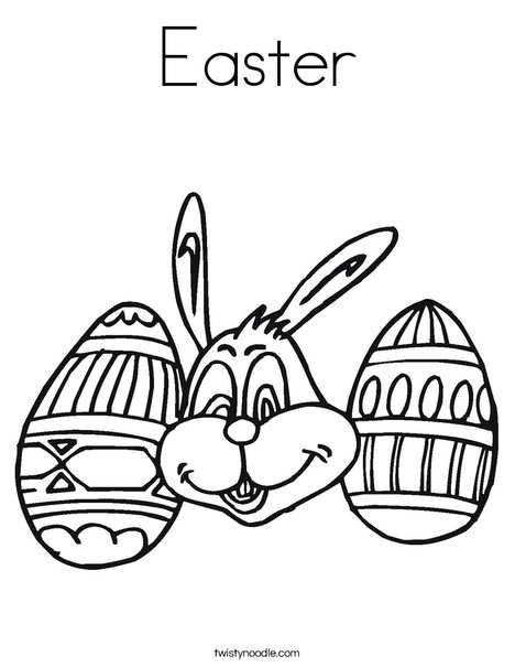 Spring Bunny Coloring Page
