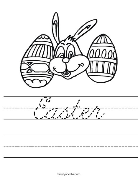 Spring Bunny Worksheet