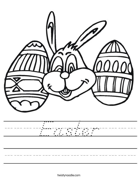 Spring Bunny Worksheet