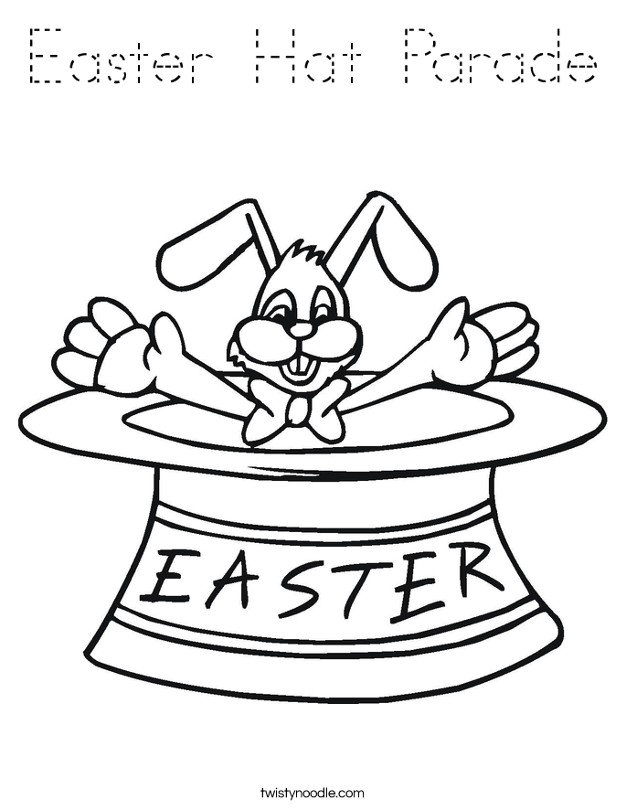 Easter Hat Parade Coloring Page