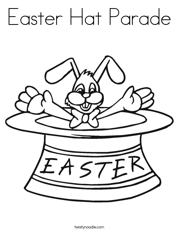 Easter Hat Parade Coloring Page