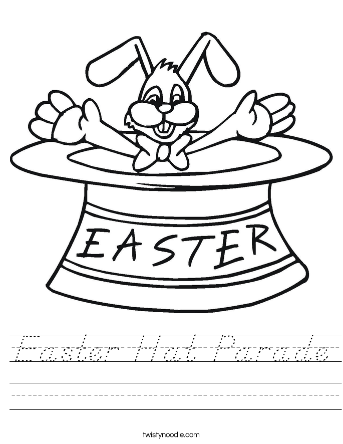 Easter Hat Parade Worksheet