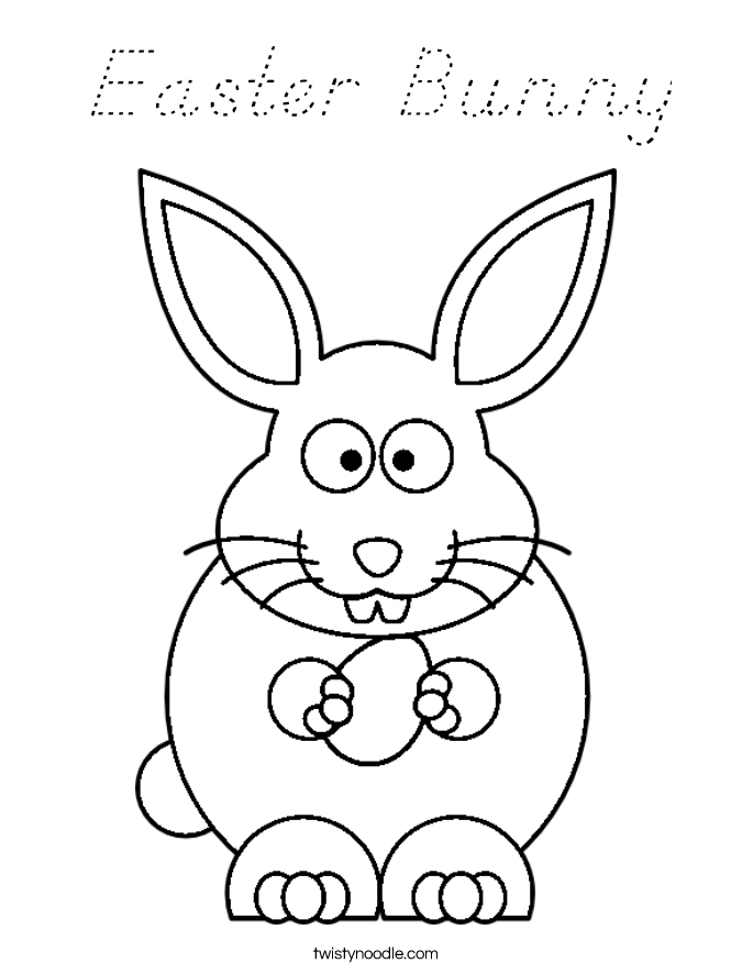 Easter Bunny Coloring Page