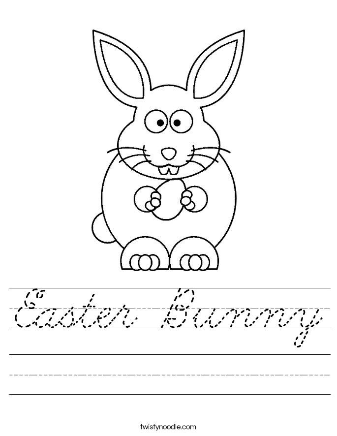 Easter Bunny Worksheet