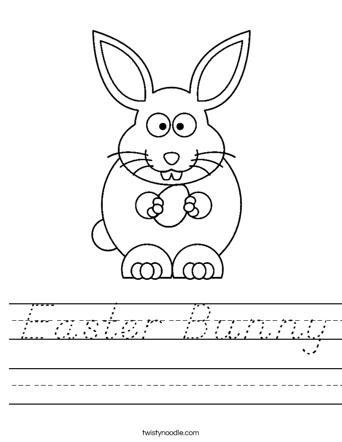 Easter Bunny Worksheet