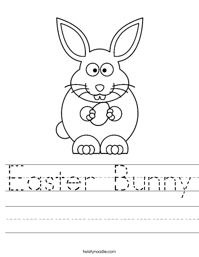 Easter Bunny Worksheet