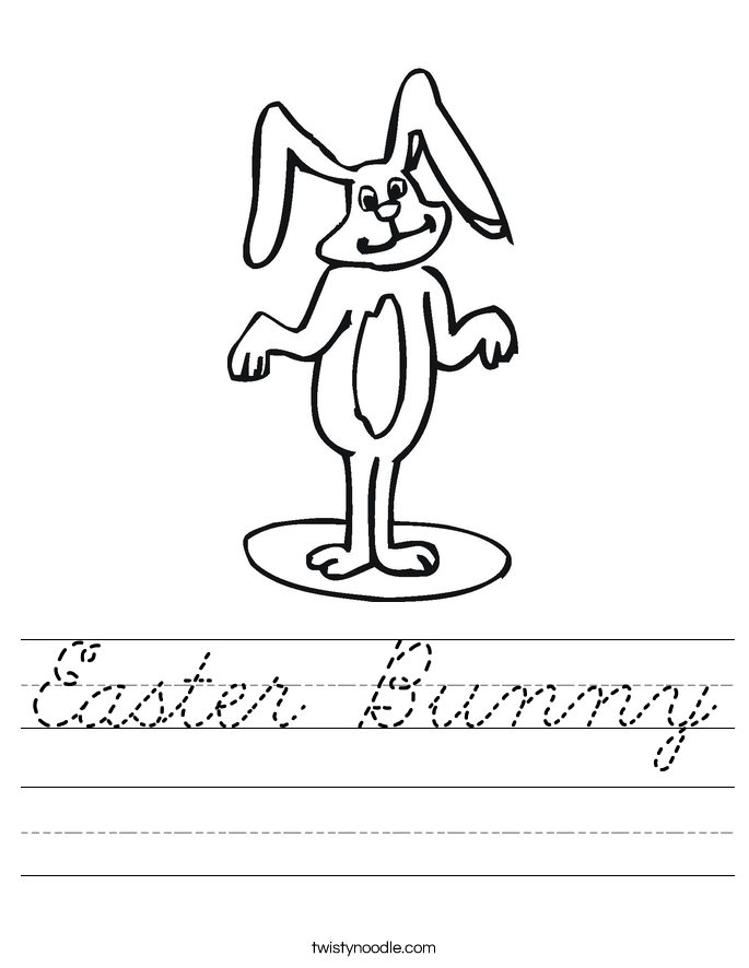 Easter Bunny Worksheet