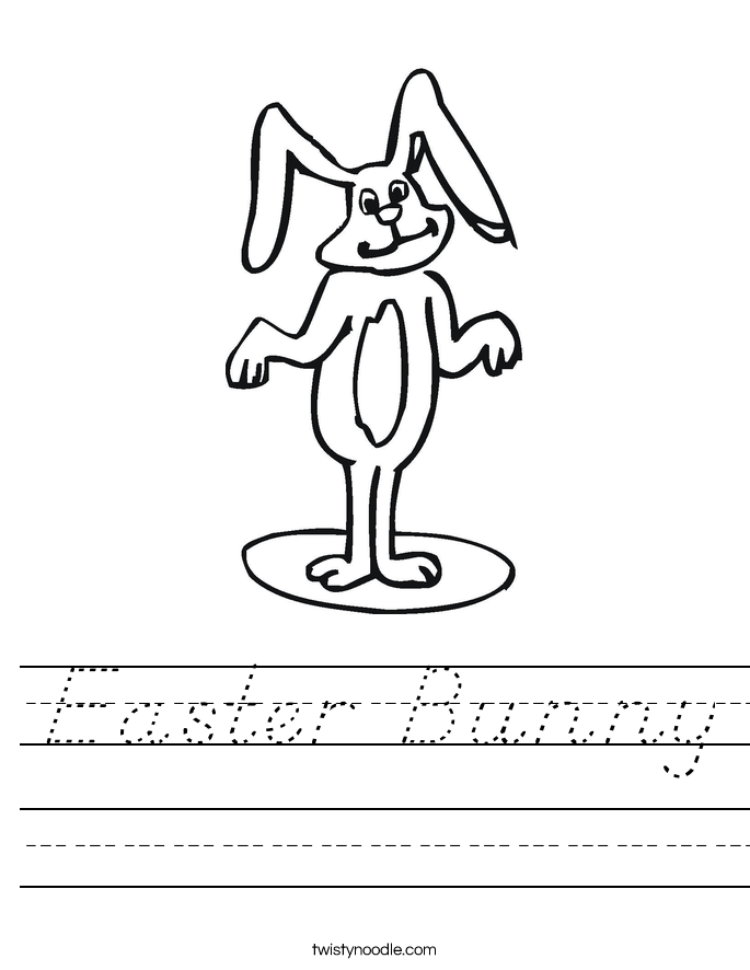 Easter Bunny Worksheet