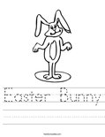 Easter Bunny Worksheet