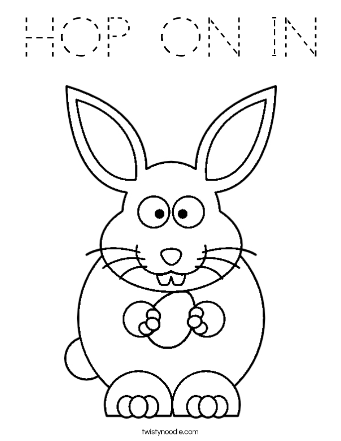 HOP ON IN Coloring Page