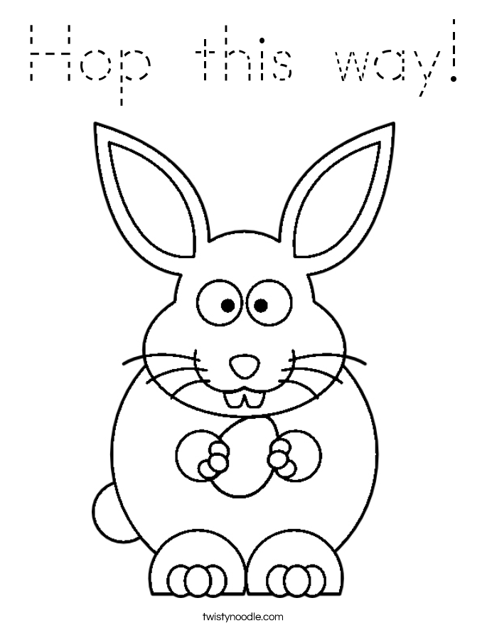 Hop this way! Coloring Page