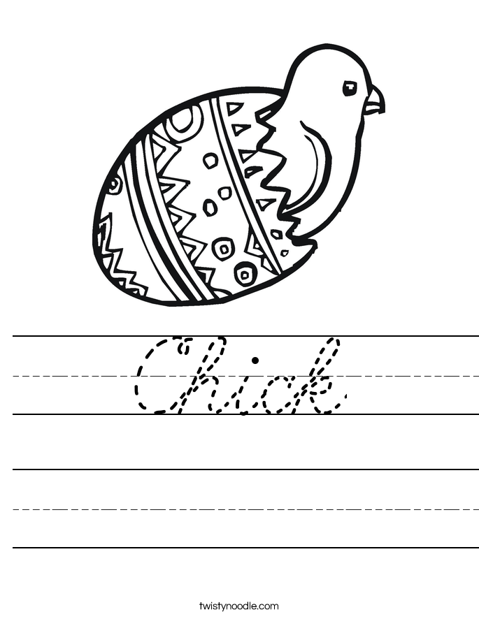 Chick Worksheet